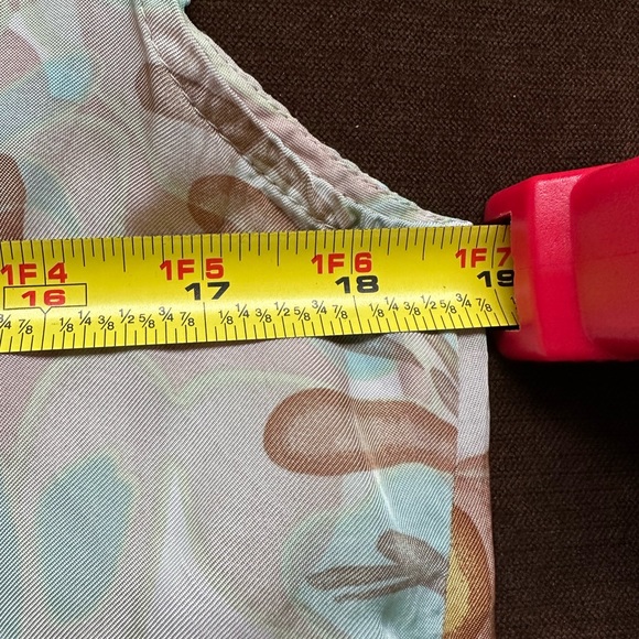 Limited Collection Delicate Blouse Buttons In Back Light Colors Ties Front Sz 16 - Picture 9 of 10